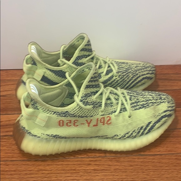 ADIDAS 350 YEEZY BOAST FROZEN YELLOW GREY SNEAKER - Picture 6 of 16